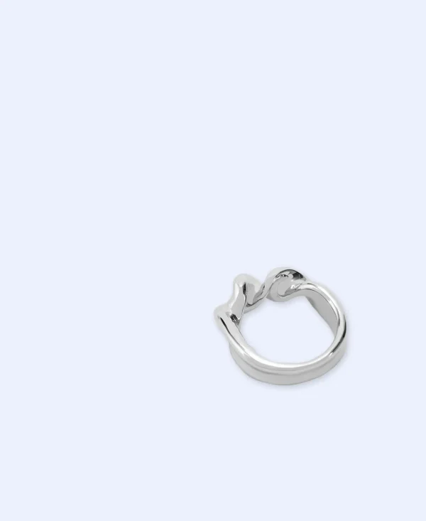 Adolfo Dominguez Bijuteria | Anel Motivo Torcao Prateado