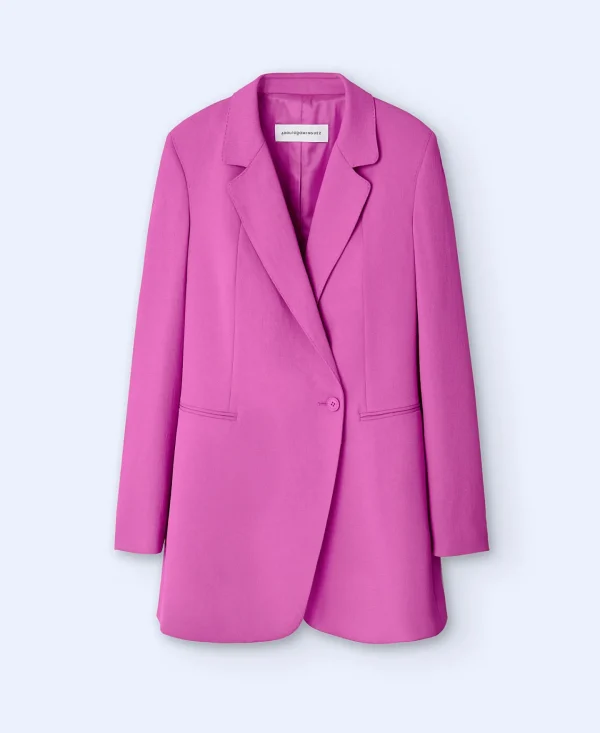 Adolfo Dominguez Blazer | Blazer Comprido E Cintado Cor-De-Rosa