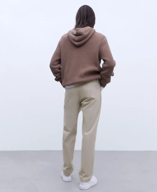 Adolfo Dominguez Calças | Calças Chino Slim Fit Em Sarja Areia