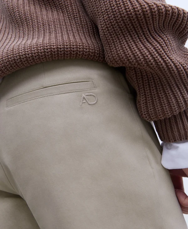 Adolfo Dominguez Calças | Calças Chino Slim Fit Em Sarja Areia