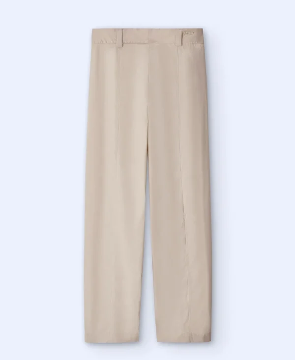 Adolfo Dominguez Calças | Calças De Cintura Alta Em Algodao Etico Areia