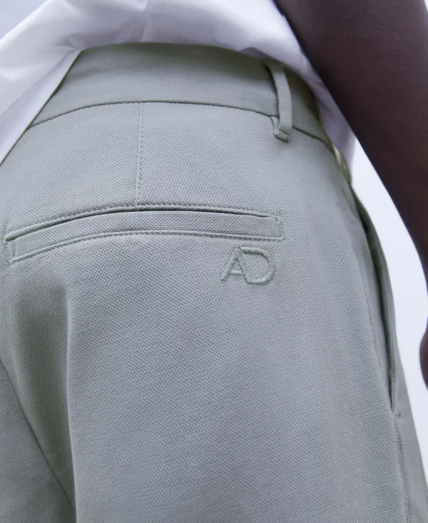 Adolfo Dominguez Calças | Calças De Corino Folgado Com Dardos Cinzento Claro