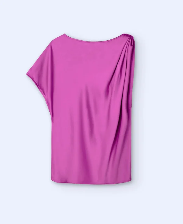 Adolfo Dominguez Camisas E Tops | Camisa Assimetrica Cor-De-Rosa