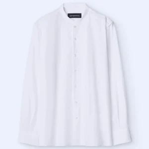 Adolfo Dominguez Camisas | Camisa Com Gola Mao Em Algodao Organico Branco