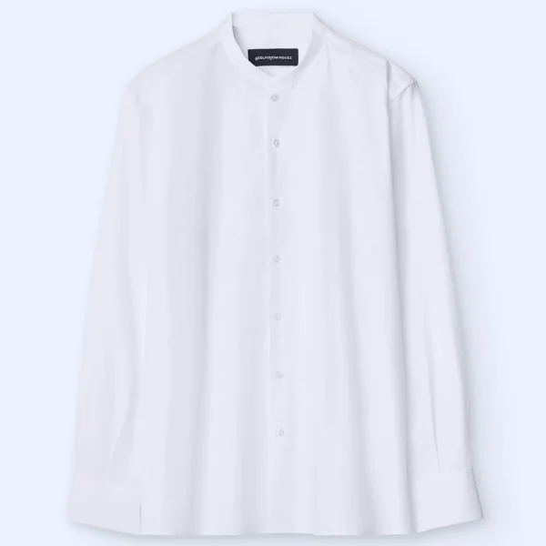 Adolfo Dominguez Camisas | Camisa Com Gola Mao Em Algodao Organico Branco