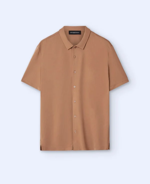 Adolfo Dominguez T-Shirts E Polos | Camisa Em Modal Amarelo Curcuma