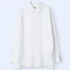 Adolfo Dominguez Camisas E Tops | Camisa Oversize Em Algodao. Branco