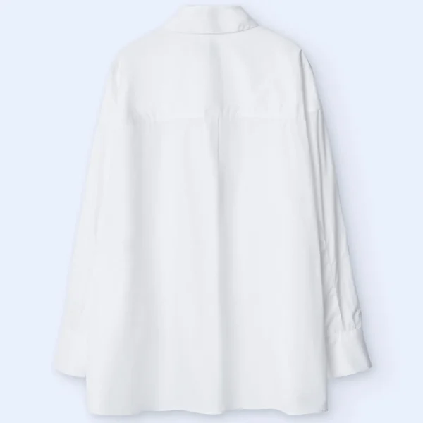 Adolfo Dominguez Camisas E Tops | Camisa Oversize Em Algodao. Branco