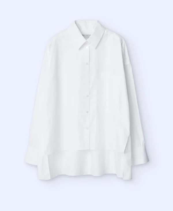 Adolfo Dominguez Camisas E Tops | Camisa Oversize Em Algodao. Branco