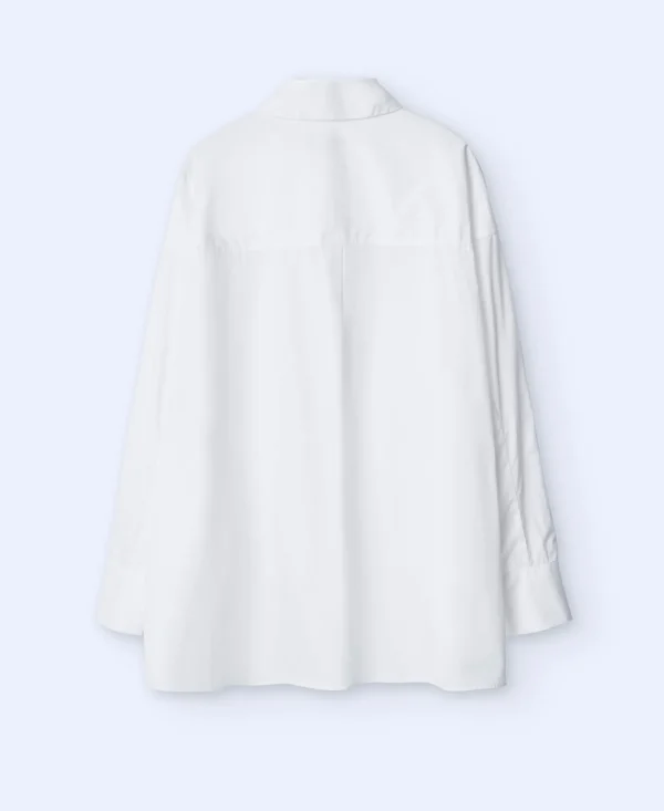 Adolfo Dominguez Camisas E Tops | Camisa Oversize Em Algodao. Branco