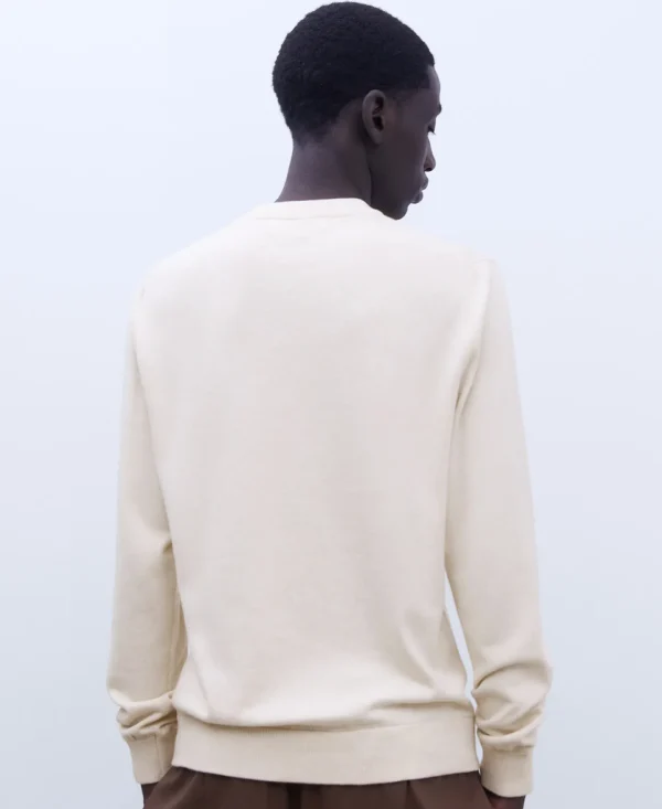 Adolfo Dominguez Malhas | Camisola De Gola Caixa Em Algodao E Viscose Cru