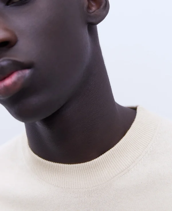 Adolfo Dominguez Malhas | Camisola De Gola Caixa Em Algodao E Viscose Cru