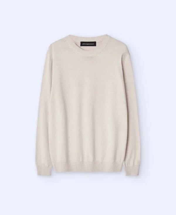 Adolfo Dominguez Malhas | Camisola De Gola Caixa Em Algodao E Viscose Cru