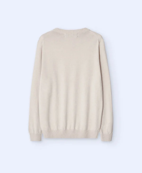 Adolfo Dominguez Malhas | Camisola De Gola Caixa Em Algodao E Viscose Cru