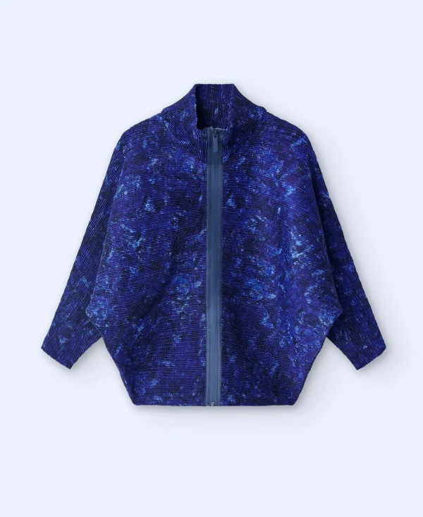 Adolfo Dominguez Crinkle | Camisola Desportiva Em Crinkle Estampado Azul Estampado