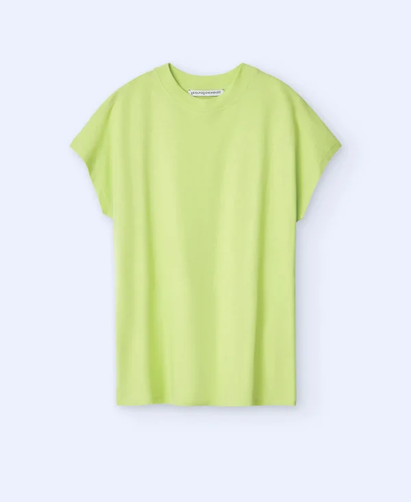 Adolfo Dominguez T-Shirts | Camisola Em Algodao Verde-Pistacho