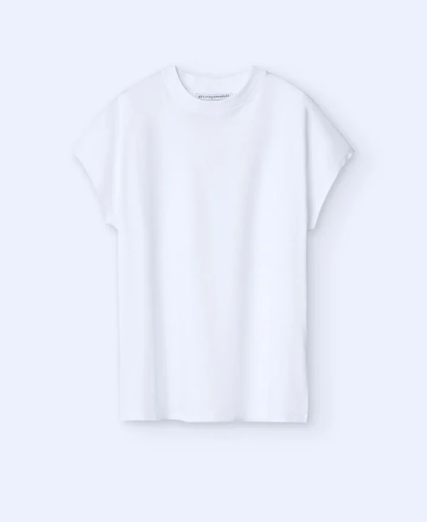 Adolfo Dominguez T-Shirts | Camisola Em Algodao Branco