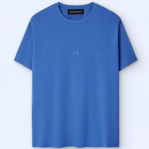 Adolfo Dominguez T-Shirts E Polos | Camisola Em Algodao Mercerizado Azul Matisse