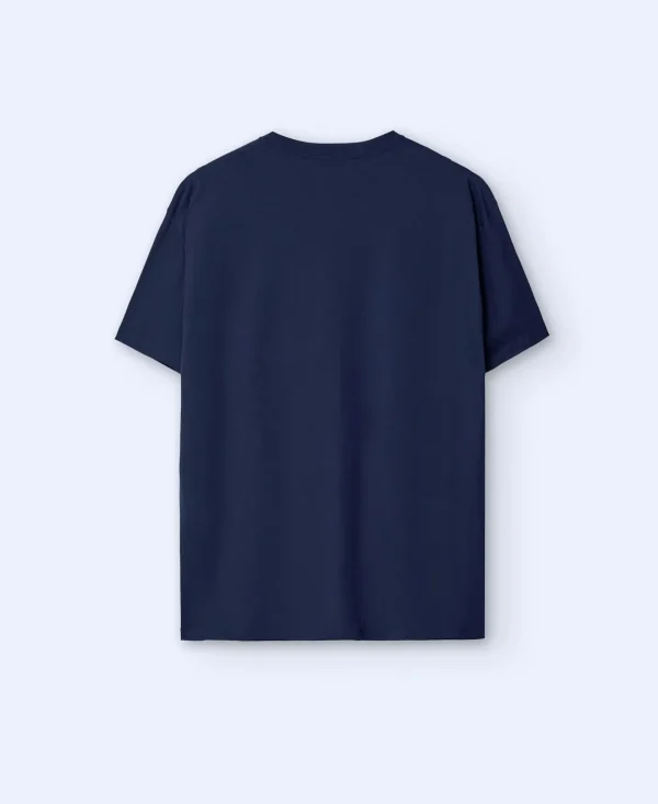 Adolfo Dominguez T-Shirts E Polos | Camisola Oversize Em Algodao Organico Azul-Marinho