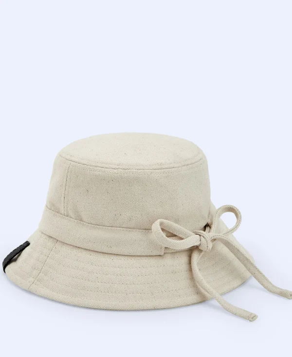 Adolfo Dominguez Chapeus | Chapeu Bucket Em Tela Bege