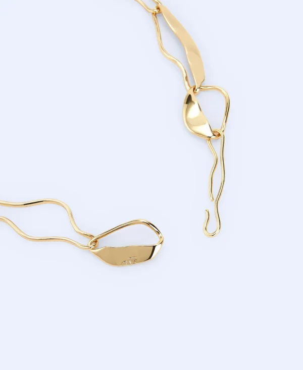 Adolfo Dominguez Bijuteria | Colar De Elos Em Zinco Dourado