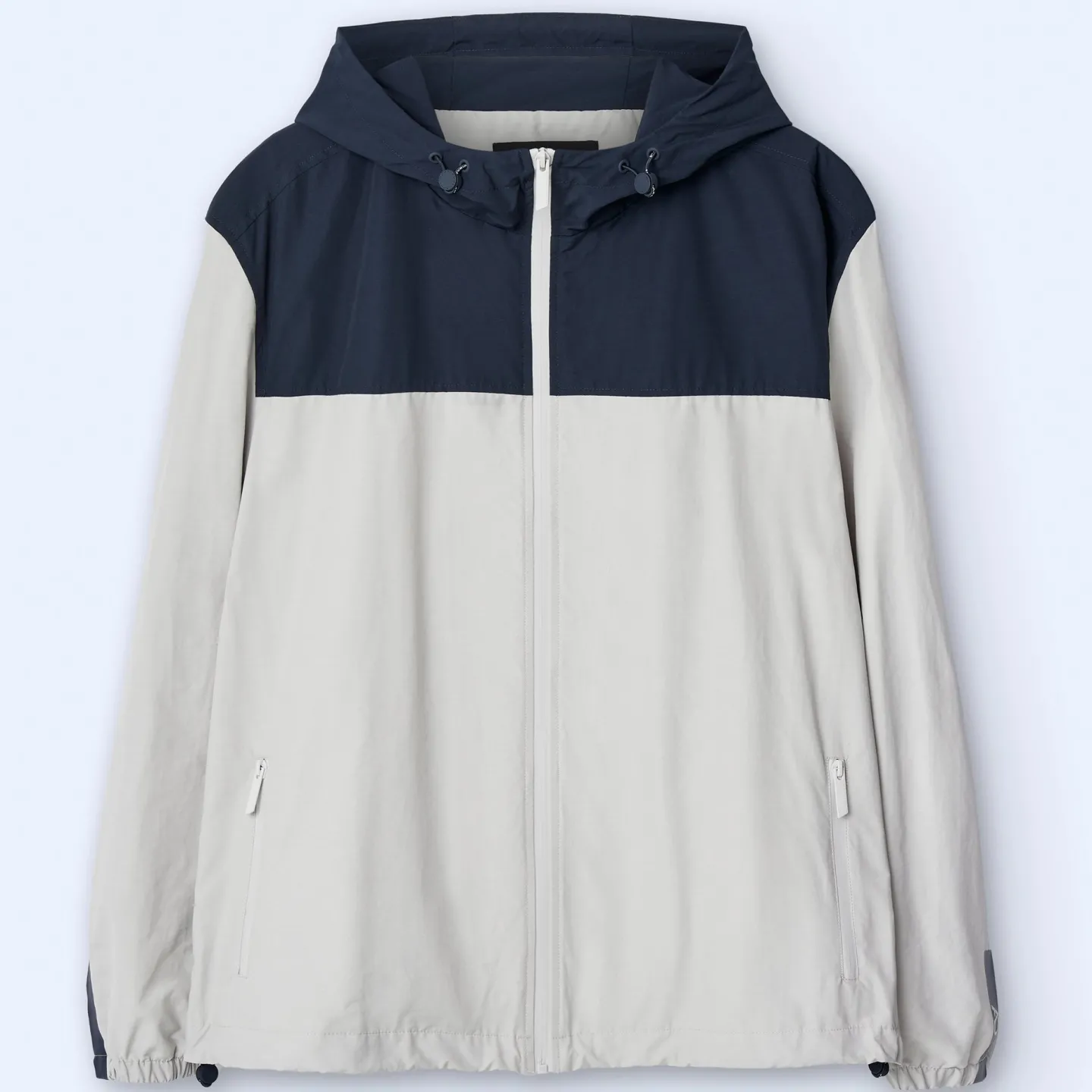 Adolfo Dominguez Sobretudos | Corta-Ventos Bicolor Em Nylon E Algodao Gelo