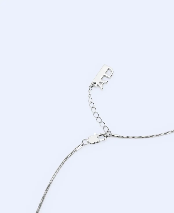 Adolfo Dominguez Bijuteria | Fio Com Pingente Motivo Prega Prateado