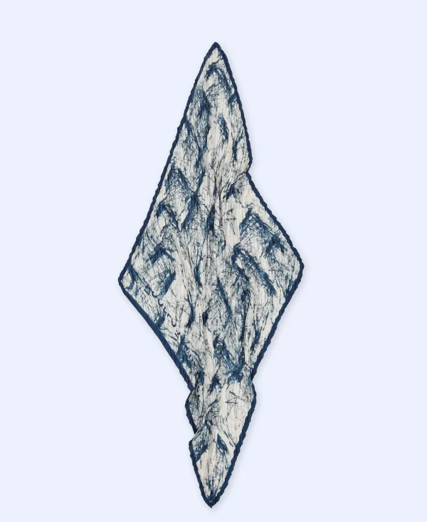 Adolfo Dominguez Foulard | Lenco Bandana Estampado Azul