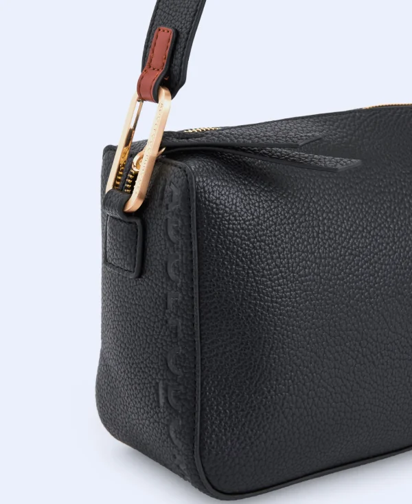 Adolfo Dominguez Malas | Mala A Tiracolo Media Em Material Reciclado. Preto