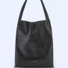 Adolfo Dominguez Malas | Mala Shopper Maxi Em Pele Curtida Preto