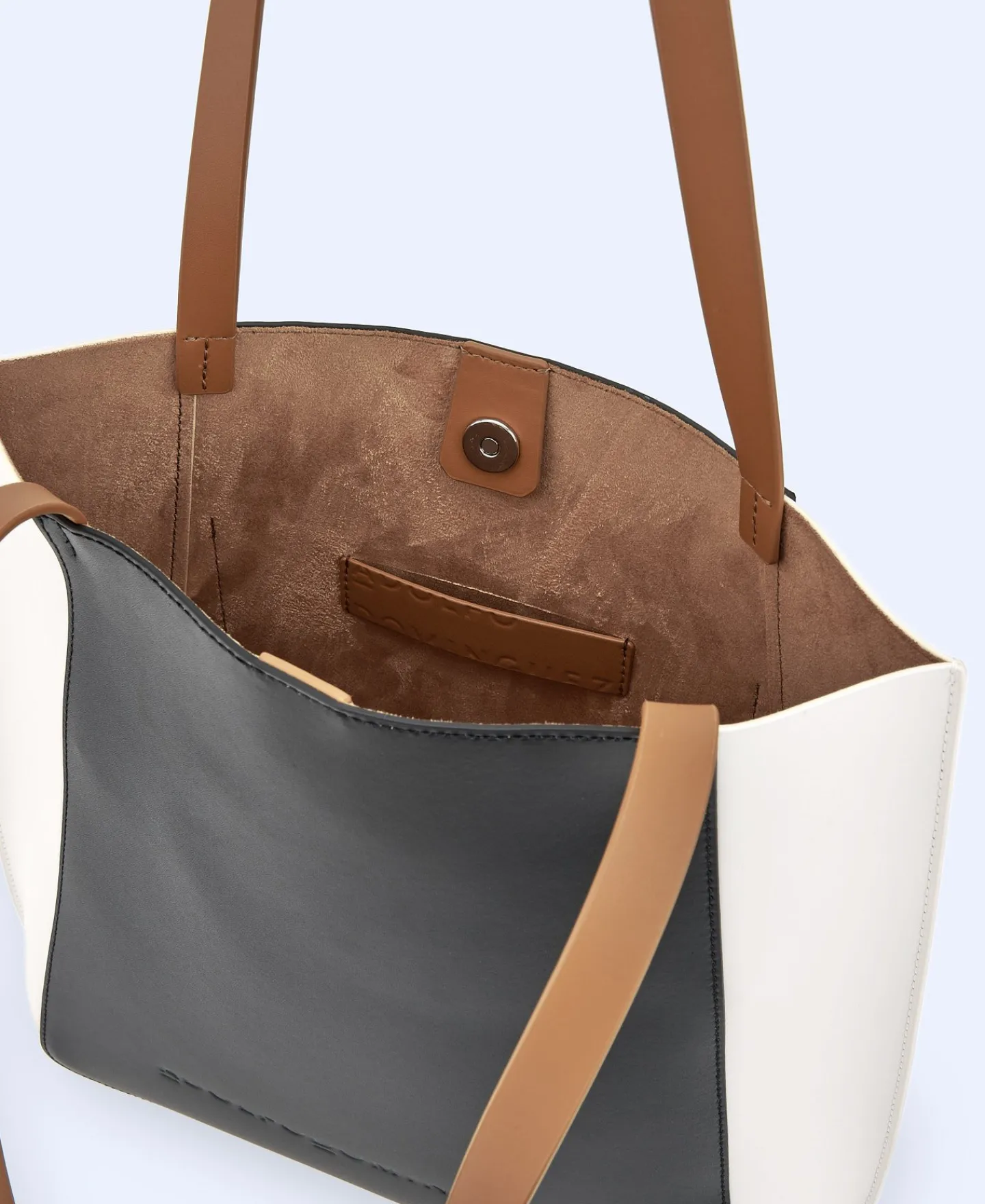 Adolfo Dominguez Malas | Mala Shopper Tricolor Em Pele Curtida Multicolor