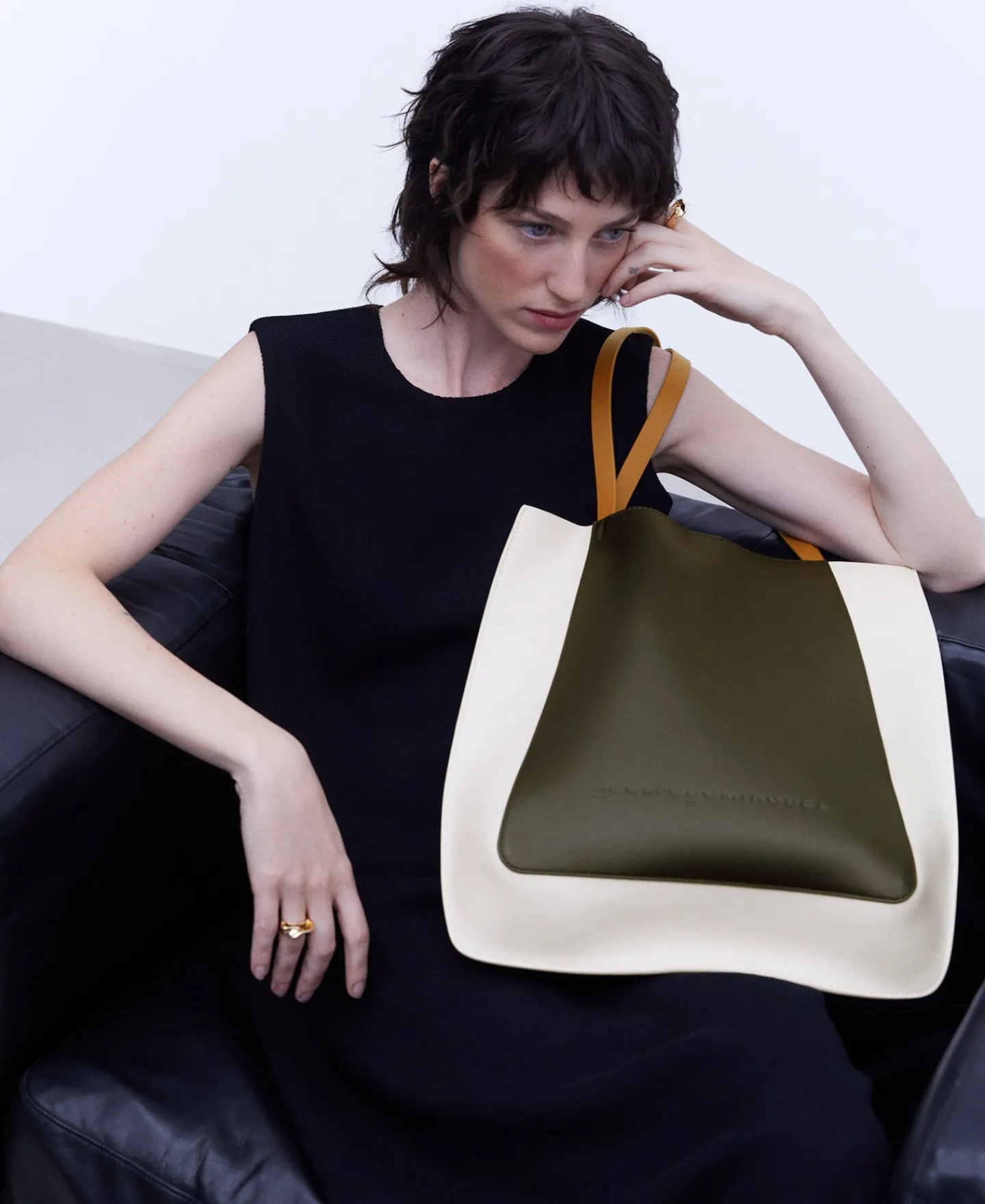 Adolfo Dominguez Malas | Mala Shopper Tricolor Em Pele Curtida Multicolor