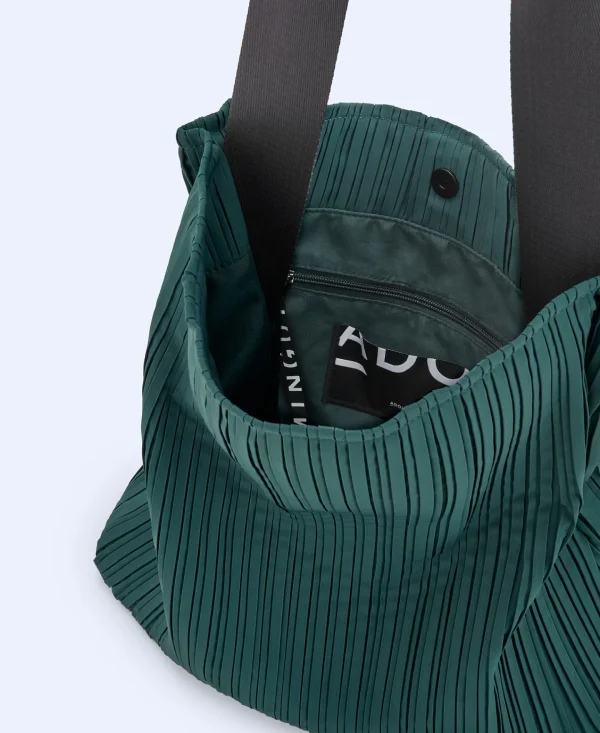 Adolfo Dominguez Malas | Mala Shopper Vertical Em Crinkle Reciclado Verde