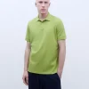 Adolfo Dominguez T-Shirts E Polos | Polo De Dois Botoes Em Algodao Verde