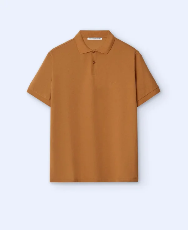 Adolfo Dominguez T-Shirts E Polos | Polo De Dois Botoes Em Algodao Oxido