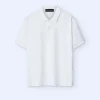 Adolfo Dominguez T-Shirts E Polos | Polo Em Algodao Mercerizado Branco