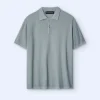 Adolfo Dominguez T-Shirts E Polos | Polo Regular Fit Em Algodao E Viscose Cinzento Claro