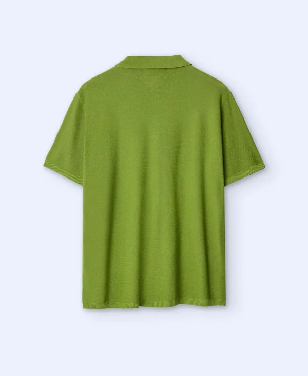 Adolfo Dominguez T-Shirts E Polos | Polo Regular Fit Em Algodao E Viscose Verde