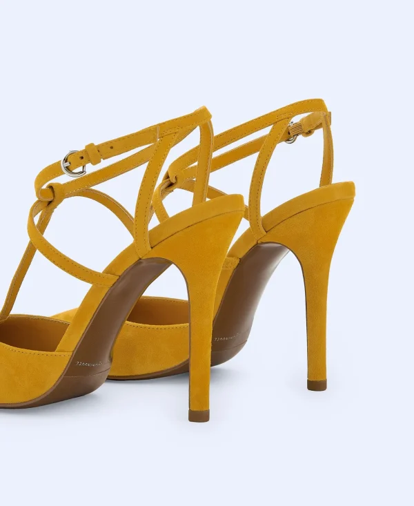 Adolfo Dominguez Sapatos | Sapatos Pump Em Camurca Amarelo Curcuma