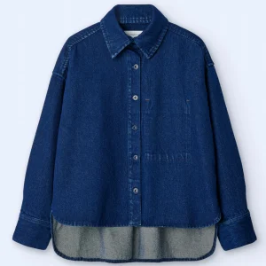 Adolfo Dominguez Denim | Sobrecamisa Oversize Em Ganga Azul Denim