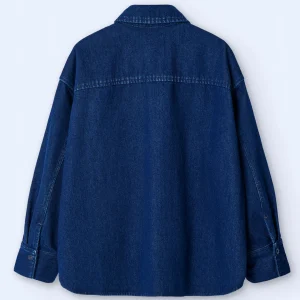 Adolfo Dominguez Denim | Sobrecamisa Oversize Em Ganga Azul Denim