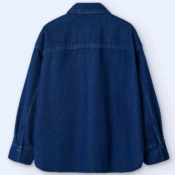 Adolfo Dominguez Denim | Sobrecamisa Oversize Em Ganga Azul Denim