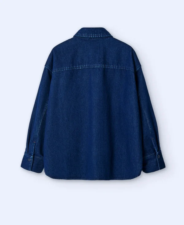 Adolfo Dominguez Denim | Sobrecamisa Oversize Em Ganga Azul Denim