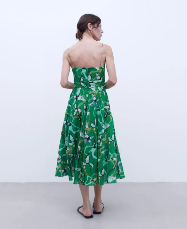 Adolfo Dominguez Vestidos E Macacões | Vestido Com Tres Alcas Em Algodao Impressao Floral