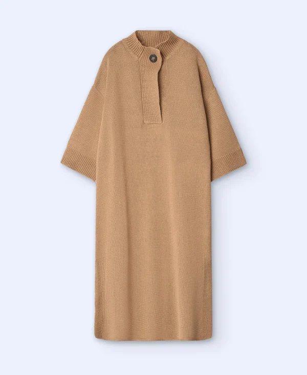 Adolfo Dominguez Vestidos E Macacões | Vestido Midi Com Gola Perkins Camel