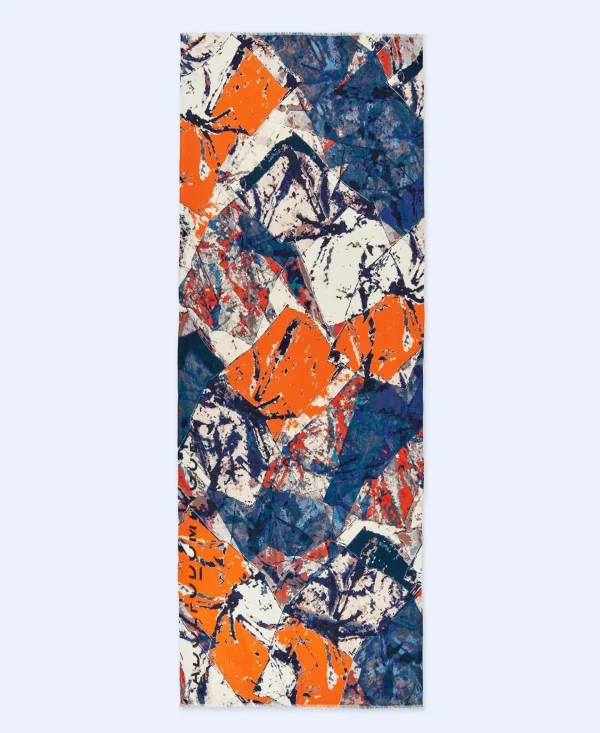 Adolfo Dominguez Foulard | Xaile Com Estampado Em Modal Cor De Laranja