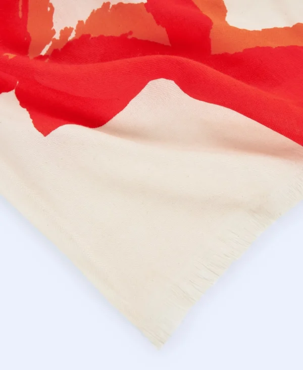 Adolfo Dominguez Foulard | Xaile Estampado Em Algodao Coral